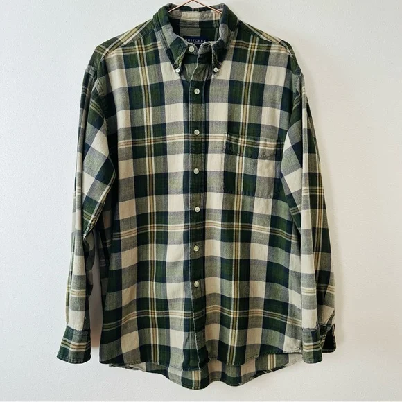 Britches Outdoor Oxford Shirt Plaid Button Down Cotton Casual - Picture 5 of 7